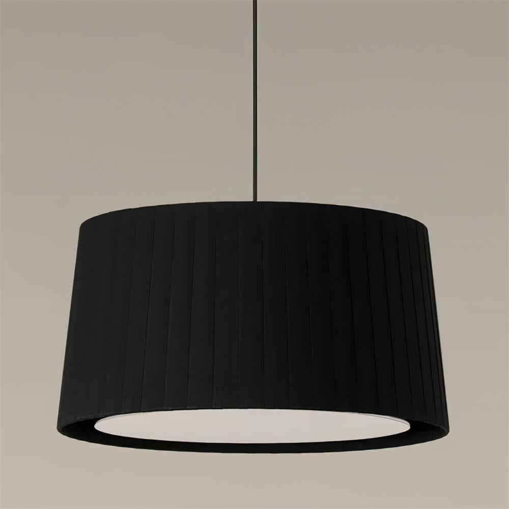 Integrated LED With Pleated Fabric Pendant Light